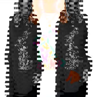 Oeufs De Lapin De Pâques Pour La Chasse Fleurs Pour Sweat-shirt pour femme - Cadeauxyz