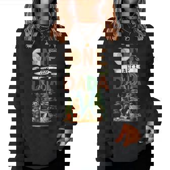 One Happy Dada Camper First Birthday Camping Bear Mother Women Sweatshirt - Thegiftio