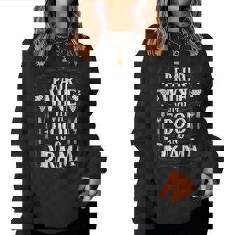 I Pair Wine With Food And Drama ソムリエ レディーススウェットシャツ - Kawaiitshirt