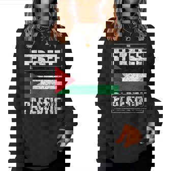 Palestina Bandera Palestina Free Palestine Gaza Cuello Sudadera Mujer - Regaloses