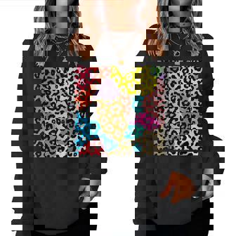 Patrón De Estampado Animal Para Es Y Niñas Estampado De Leopardo Colorido Sudadera Mujer - Regaloses