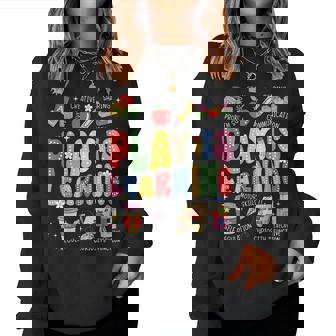 Play Is Learning Teacher First Day Of School Back To School Women Sweatshirt | Mazezy