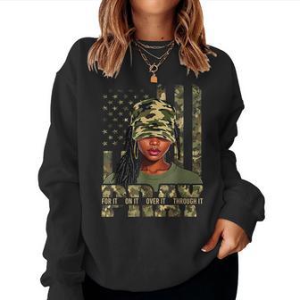 Pray On It Pray Over It Black Woman Loc'd Christian Women Women Sweatshirt - Thegiftio UK