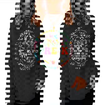 Pre-K Dream Team Back To School Teacher Flower Women Sweatshirt | Seseable CA