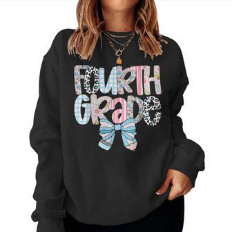 Preppy Fourth Grade Coquette Daisy Bow Women Sweatshirt - Thegiftio UK