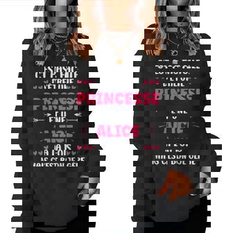 Princesseuper Alice Fille Prénom Humour Alice Sweat-shirt pour femme - Cadeauxyz