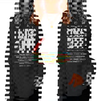 Protest Hands Off Medicare Social Security Resist Women Women Sweatshirt - Thegiftio