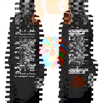 Rainbow Lion かっこいい おしゃれ ロゴ レディーススウェットシャツ - Kawaiitshirt