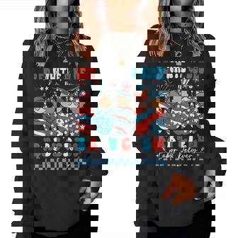 Red White Blue Baby Crew Labor Delivery Nurse 4Th Of July Women Sweatshirt | Mazezy