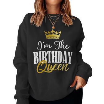Regalo Divertido Para Fiesta De Cumpleaños A Juego Con Texto I I'm The Birthday Queen Sudadera Mujer - Regaloses
