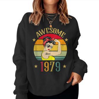 Regalos De Cumpleañosintage De 1979 Para Es De 43 Años Nacidos 1979 In Mangas Sudadera Mujer - Regaloses