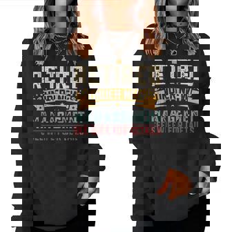 Retired Under New Management See Wife Retirement Men Women Sweatshirt - Thegiftio