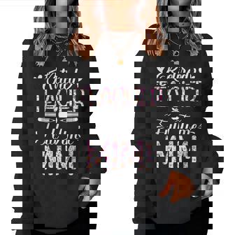 Retired Teacher Full Time Mimi Flower Retirement Mom Women Sweatshirt - Thegiftio