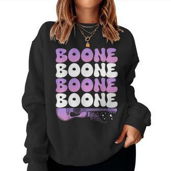 Retro Boone First Name Personalized Groovy 80'S Women Sweatshirt - Thegiftio UK