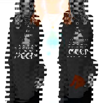 Retro City Moon The Rise Fall Of Sanctuary Space Universe Women Sweatshirt - Monsterry