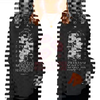 Retro Floral Motherhood Is Kingdom Work Christian Mother Day Women Sweatshirt - Monsterry