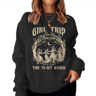 Retro Girls Trip Salem 1692 They Missed One Witch Halloween Women Sweatshirt - Thegiftio UK
