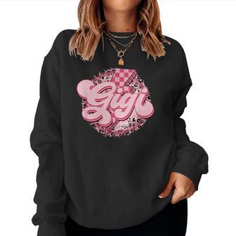 Retro Groovy Gigi Leopard Grandma Mother's Day Women Women Sweatshirt - Thegiftio UK