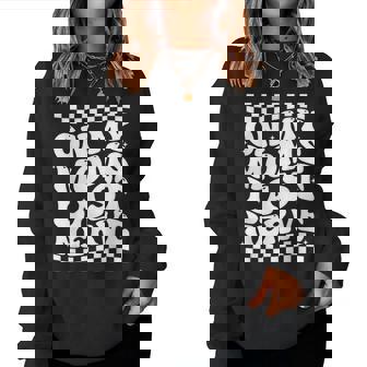 Retro Mother's Day On My Moms Last Nerve Mom Mama Women Sweatshirt - Monsterry