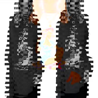 Retro Patriotic Pin-Upintage Usa Flag American Beauty Girl レディーススウェットシャツ - Kawaiitshirt