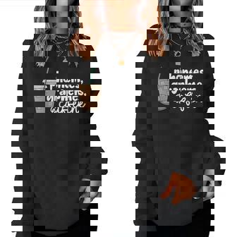 Retro Phonemes Graphemes And Caffeine Drinking Coffee Women Sweatshirt | Mazezy