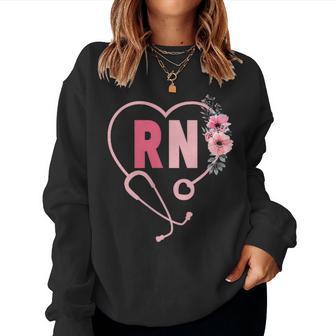Retro Pocket Rn Nurse Girls Registered Nurse Women Sweatshirt - Thegiftio UK