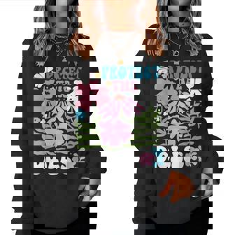 Retro Protect The Dolls Boho Flowers Trans Rights Lgbtq Women Sweatshirt - Monsterry