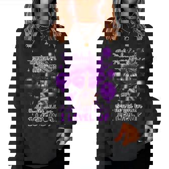 Retro Purple Birthday Queen I Dont Get Older I Level Up Women Sweatshirt - Monsterry