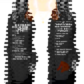 Rules For Dating My Sister Dad Daughter Fathers Day Women Sweatshirt - Monsterry