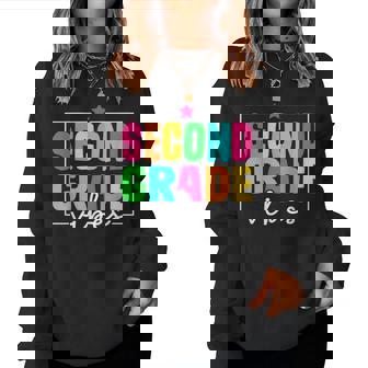 Second Grade Vibes Back To School Team 1St Grade Teacher Women Sweatshirt | Mazezy