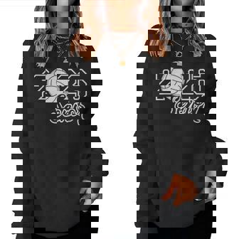 Senior 2026 Volleyball Mom High School Graduation Outfit Pro Women Sweatshirt - Monsterry