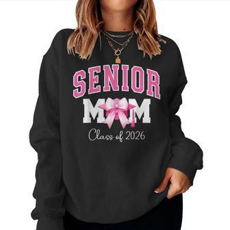 Senior Mom Class Of 2026 Pink Coquette Bow Senior Mama 2026 Women Sweatshirt - Thegiftio UK
