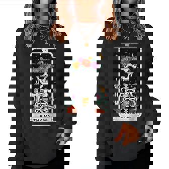 Skeleton Tarot The Mama Mother’S Day Gothic Mom Women Sweatshirt - Monsterry