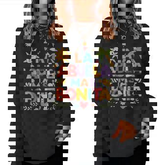Spanish La Abuela Mas Bonita Grandma Grandmother Women Sweatshirt | Mazezy