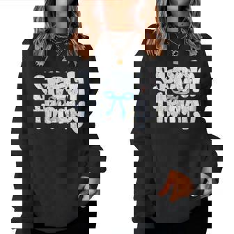 Speech Therapist Floral Coquette Bow Slp Speech Therapy Women Sweatshirt | Mazezy