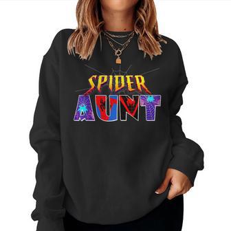 Spider Aunt Birthday Halloween Costumes Women Sweatshirt - Thegiftio