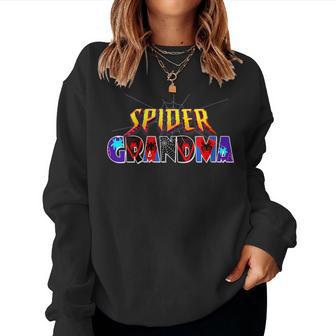 Spider Grandma Birthday Halloween Costumes Women Sweatshirt - Thegiftio