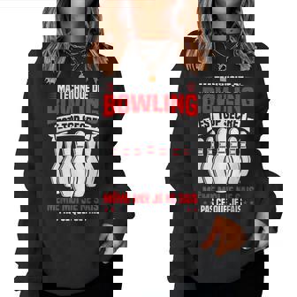 Sport Ma Technique De Bowling Est Topecrète Sweat-shirt pour femme - Cadeauxyz