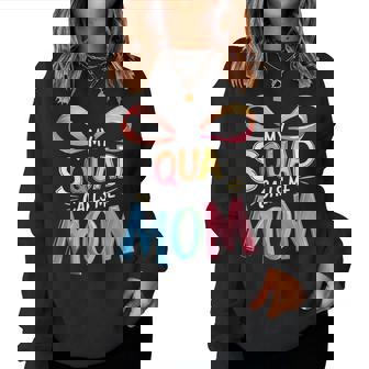 My Squad Calls Me Mom Mama Mother's Day Big Coquette Bow Women Sweatshirt - Thegiftio