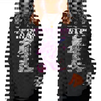 Taylor Outfit Disco Pink Cowgirl N Girls Name Women Sweatshirt | Mazezy