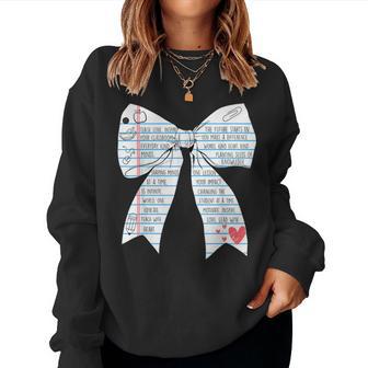 Teacher Life Coquette Bow Back To School First Day Of School Women Sweatshirt - Thegiftio UK