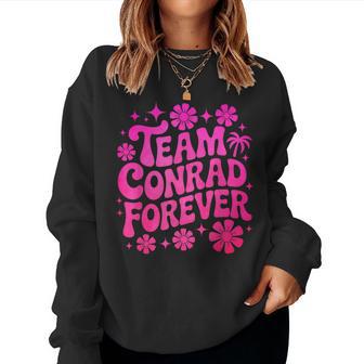 Team Conrad Retro Vintage Groovy Flower Power Vibes Retro Women Sweatshirt - Thegiftio UK