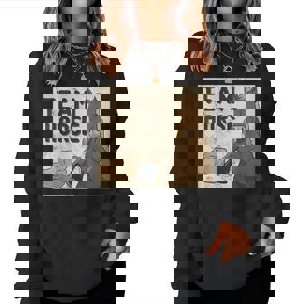 Team Horse 面白い馬のデザイン レディーススウェットシャツ - Kawaiitshirt