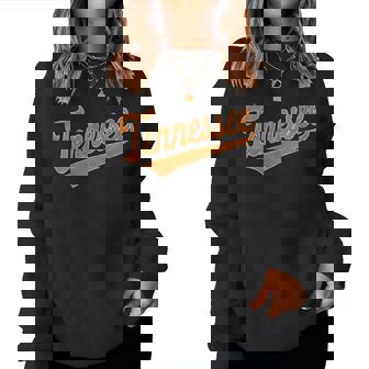 Tennessee Classic Tn Orange Retro Varsity Vintage Women Sweatshirt - Monsterry