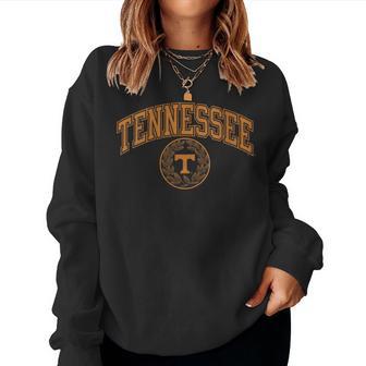 Tennessee Classic Tn Orange Retro Varsity Vintage Women Sweatshirt - Thegiftio UK
