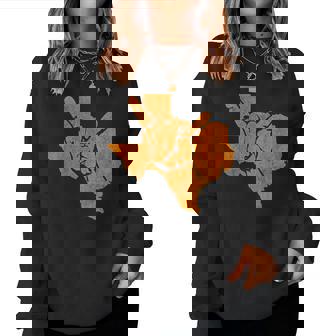 Texas Pride Hook 'Em Distressed Women Women Sweatshirt - Thegiftio