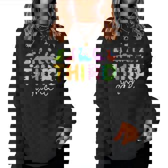 Third Grade Dinosaurs Back To School 3Rd Grade Teacher Women Sweatshirt - Thegiftio