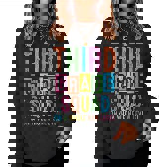 Third Grade Squad On A Whole New Level Back To School Women Sweatshirt - Thegiftio