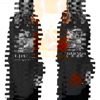 Tis The Season Fall Thanksgiving Pumpkin Spice Football Women Sweatshirt - Monsterry