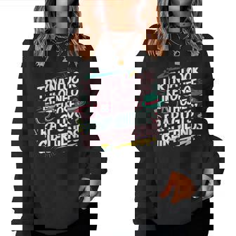 Tryna Look Like One Of Those Rap Guys Girlfriends レディーススウェットシャツ - Kawaiitshirt